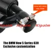 1 par dual pipe kolfiber M Prestanda Avgasrörs ljuddämpare Tip Tailpipe för BMW 5 Serie 525i 528i 530i G30 G38