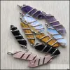 Arts And Crafts Fashion Natural Stone Mix Sword Shape Pendants Charm For Jewelry Marking Wholesal Sports2010 Drop Delivery Dhtzq