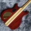 Custom Grand Alemb Style Guitar Bass Mkd Mark King Deluxe Custom 4 Strings Neck Through Body Walnut Wood No Pick -up