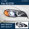 Other Lighting System Car Lights For X5 E70 2007-2010 LED Auto Headlight Assembly Upgrade Angel Eye Projector Lens Tools Accessories Kit Fac