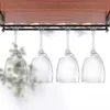 Hooks Rails Wine Glass Rack Keuken Metalen Goblet Display Stand Dining Bar Cup Hangende houder drinkglazen stengelplankaccessoires