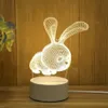 Romantic Love 3D Acrylic Led Lamp for Home Children's Night Light Table Lamps Birthday Party Decor Valentine's Day Bedside Lamp