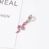 Passend für Pandora Original Armbänder 20pcs Silber Charms Perlen Pink Emaille Schlange Silber Charms Perle für Frauen DIY European Halskette Schmuck Schmuck