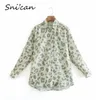 Snican Spring Leopard Print T Shirts Vintage Långärmad kontor Ladies Satin Blouse Blusas de Mujer Chemise Women Tops Outwear 220407