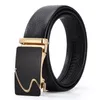 Belts Fashion Mens Business Leisure Belt Concise Split Leather Waist Strap Dress Suit Accessories Cinto Casual Gold Alloy Buckle 3.6cmBelts