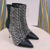 Moda-yüksek topuklu Martin Boots Sonbahar Kış Kaba Topuk Kadın Ayakkabı Çöl Deri Deri Fermuar Mektubu Dantel Yukarı Moda Leydi Topuklu