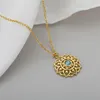 Anhänger Halskette Sonnenblumen Opal Halskette für Frauen Goth Edelstahl Sonne und Blumenanhänger 2022 Ästhetischer Schmuck Collier Femmependant