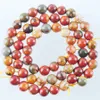 10 streng 4 mm-14 mm ronde natuursteen gepolijste Picasso Jasper-kralen voor armbanden sieraden maken by924