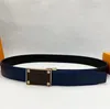 Luxury Designers Belt L Brev Buckle Högkvalitets Fashion Classic Bredd 3,8 cm Äkta läder Kvinnor Bälten Män Brevband med låda A-40