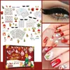24 Grid Beauty Blind Box Natale Bellissimi kit di adesivi per unghie Piccoli ornamenti Prodotti per unghie Regali creativi