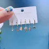 Hoop & Huggie Design Crystal Jellyfish Crab Sea Life Earrings Set For Women Gold Color Cubic Zircon JewelryHoop Dale22