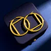 Hoop örhängen designer smycken mode cirkel 18k guldplating örhänge 3,8 cm Luxurys silver örhängen f stud hoops box 22042001r