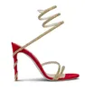 Eleganckie marki renes Margot klejnot sandały buty dla kobiet caovillas pompki seksowne kryształy paski na wysokim obcasie impreza sukienka ślubna EU35153186