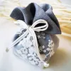Gift Wrap 10st Linen Candy Bag Favor påsar med spets rustik bröllopsdekor Vintage tillbehör barn födelsedagsfest