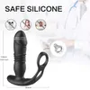 Telescopico vibratore anale massaggio prostatico butt plug stimolatore ritardo eiaculazione anello cazzo vibratori giocattoli sexy per uomini gay