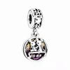 Fit Pandora Charm bransoletka europejski srebrny Charms wąż koraliki balon na gorące powietrze syrenka czerwony dom wisiorek DIY łańcuch węża dla kobiet bransoletka naszyjnik biżuteria