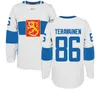 Miess 2016 Puchar Świata w Finlandii Drużyna 71 Leo Komarov 86 Teuvo Teravainen 91 Aleksander Barkov 64 MIKAEL GRANLUND Custom Hockey Jersey