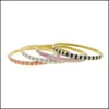 Charm Bracelets Gold Color White Black Pink Orange Enamel Clear Cz Colorf Fashion Women Bangle Bracelet 2021 Drop Delivery Bdesybag Dhwx9