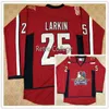 C26 Nik1 # 25 Dylan Larkin Grand Rapids Griffins Black Hockey Jersey Mens Broderi Stitched Skräddarsy något antal och namntröjor