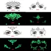 Face Gems Luminous Temporary Tattoo Stickers Glitter Stickers Waterproof Face Jewels Rainbow Tears Rhinestone for Party