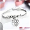 Charm Armbänder Schmuck 45 Arten Diamant Liebe Herz Armband Mutter Tante Tochter Oma Believe Hopecrystal Y5505 Drop Lieferung 2021 2Ws5H