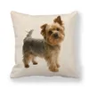 Coussin/oreiller décoratif 45 cm motif chien de compagnie lin/coton housses de coussin canapé housse de coussin décor à la maison oreillerCoussin/coussin décoratif/déco