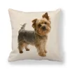 Cojín/almohada decorativa 45cm diseño de perro mascota Lino/algodón fundas de cojín para sofá funda de cojín para decoración del hogar cojín/cojín decorativo/Deco