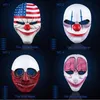 Gros PVC Halloween masque effrayant Clown masques de fête Payday 2 pour mascarade Cosplay masques horribles P072610