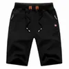 Pantaloncini da uomo pantaloncini estivi in ​​cotone bermudas casual uomini black boardshorts homme classic brand abbigliamento shorts maschio 220629