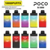 미국 창고 Poco BL 100000 퍼프 전자 담배 일회용 펜 충전식 650mAh vape 펜 배터리 및 사전 채워진 20ml 메쉬 코일 카트리지 포드