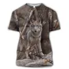 Men's T-Shirts Camo Hunting Animals 3D T-Shirt Summer Casual Men Women Fashion Streetwear Pullover Short Sleeve Breathable Unisex Tops &