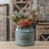 Urządzenia do podlewania arkusz żelaza vintage ogrodowe dekoracje ogrodowe luf domowy uchwyt na zewnątrz może wazon dekoracja w stylu duszpasterska kwiatowa woda budynkowa