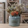 Équipements d'arrosage Feuille de fer Vintage Décor de jardin Accueil Barrel Artisanat Support extérieur Can Vase Style pastoral Décoration Fleur BucketWaterin