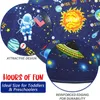 Carpets Round Flannel Floor Rugs Washable Solar System Childrens Fun Educational Learning Carpet Playmat Non Skid Space For Boys Girls