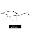 Solglasögon Rimless Men Glasögon Rektangel Glasögon Man Enkel Trendig Anti-Blue Light Dator Office Transparent Eyewear European Okulary