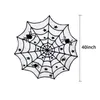 Other Festive Party Supplies Halloween Decoration Black Lace Spiderweb Tablecloth Fireplace Mantle Runner Round Spider Web Cover Supply 220826