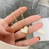 18 -karatowy złoty stal ze stali nierdzewnej Słodkie serce designerskie naszyjniki biżuteria dla kobiet krótki choker kochany naszyjnik