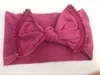 Accessoires pour cheveux de bébé, bandeau élastique de couleur unie avec nœud papillon, Turban pour bébé fille