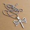 Stainless Steel Hollow Dragonfly Pendant Necklaces Long Chain Necklace For Women Jewelry Party Friends Gifts