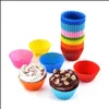 Altro Bakeware Cucina Sala da pranzo Bar Giardino domestico 3 pollici Sile Cupcake Liners Stampo Muffin Cases Forma rotonda Cup Cake Mod SGS Teglie da forno Pasticceria