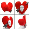 Itens de novidade decora￧￣o de casa desenho animado de jardim amor p￪ssego macus chappear cupido Arrow Warm Hat Hat Party Performance PO Props Drop Delivery 2021