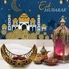 Party Decoration Muslim Eid Dinner Plate Moon Star Iron Tray Food Storage Container Festival Supplies Home Accessories