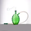 Nouveau mini bang en verre fumant pour les tuyaux d'eau de la grenade Forme mensuelle Ventes mensuelles dépasser les mille recycler Catcher Bong avec des tuyaux et tuyaux de brûleur d'huile de verre de 10 mm et tuyau