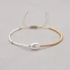 Charm Bracelets Go2BoHo Faux White Baroque Bracelet Color Contrast Miyuki Seed Beads Adjustable Simple For Women Fashion Jewelry GiftCharm L