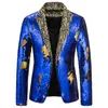 Men's Suits & Blazers Mens Shiny Flipping Sequins Dress DJ Nightclub Blazer Jacket Men Single Button Stage Singers Costume HommeMen's