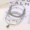 Charm Bracelets Unisex Multilayer Thick Chain Bangles Boho Beads Sequins Bracelet Set For Women Alloy Tassel JewelryCharm Lars22