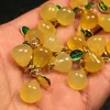 Подвесные ожерелья милый натуральный желтый халцедон агат Сидней Цветный цвет драгоценный камень