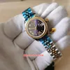 완벽한 시계 Mrs Wristwatches ETA 2836 Movement 31mm Purple 278381RBR 278381 발광 로마 다이아몬드 국경 기계 자동 여성 여성 시계