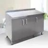 Custom Modern Household Sink Metal Kitchen Furniture Aluminum Stainless Steel Kitchen Cabinet