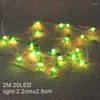 Julekorationer Santa Claus Snowflake Xmas Tree LED String Lights Garland Decoration For Home Year Gift 2022 OrnamentChristmas